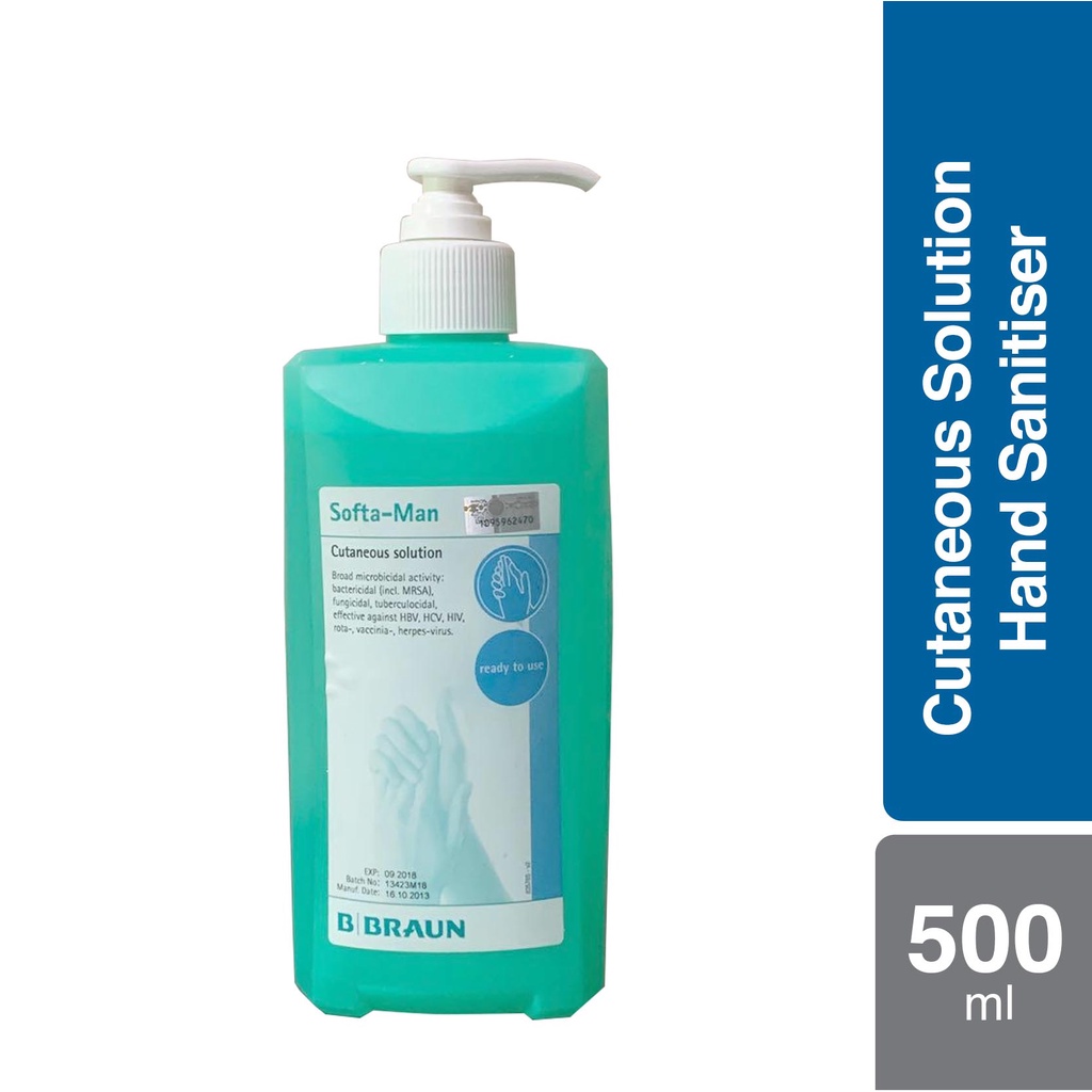 B Braun Softa-Man Softaman Sanitiser Cutaneous Solution 500ml | Shopee ...