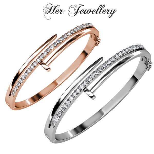 Knotty Nail Bangle - Made with Swarovski Crystals