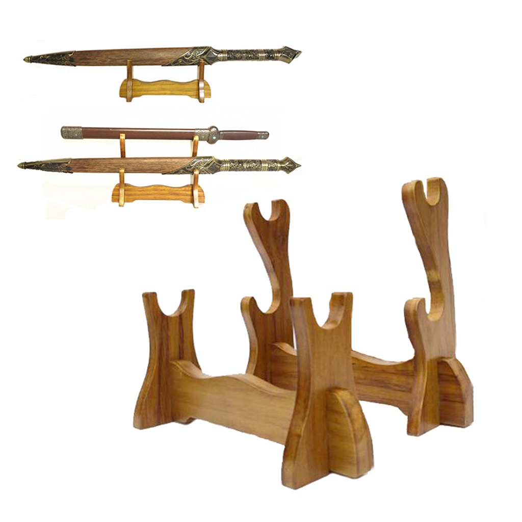 Solid Wooden Sword Display Stand Holder Katana Samurai Sword Tanto ...