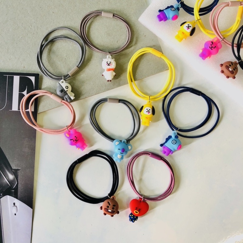 Children's Hair Ties Bts Hair Ties bt21 Children's Rubber Bts Rubber ...