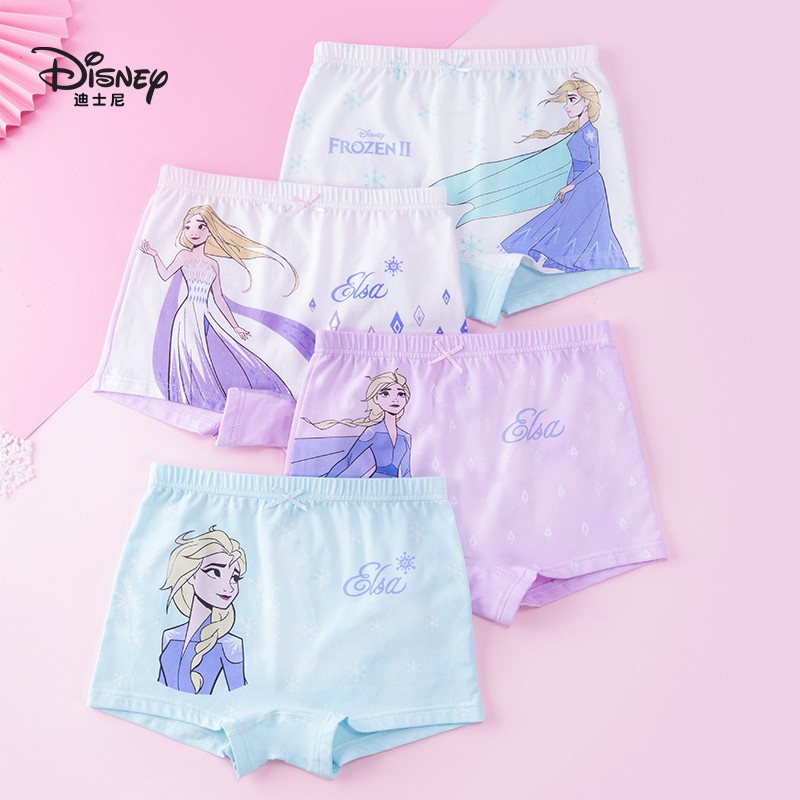 ☜❤4PCS/Set❤Disney Frozen Princess Baby Girl Briefs Elsa Cute Cartoon Kid  Panties Soft Cotton Breathable Child Underwear High Quality Underpants