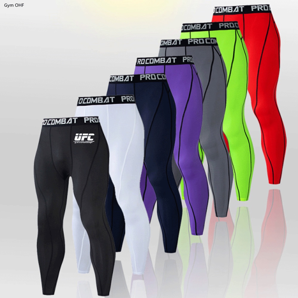 Men Colourful Breathable Running Leggings Sport Jogging Training Tights Men Fitness Workout Shopee Singapore