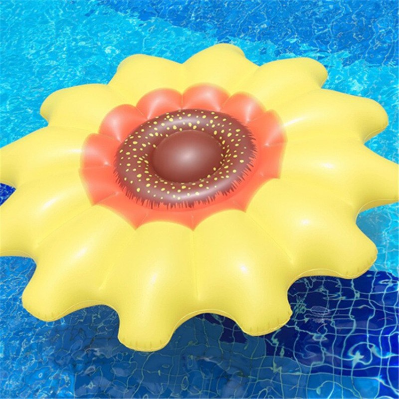 Giant Sunflower Floatie Beach Inflatable Yellow Float Lounge Swimming ...