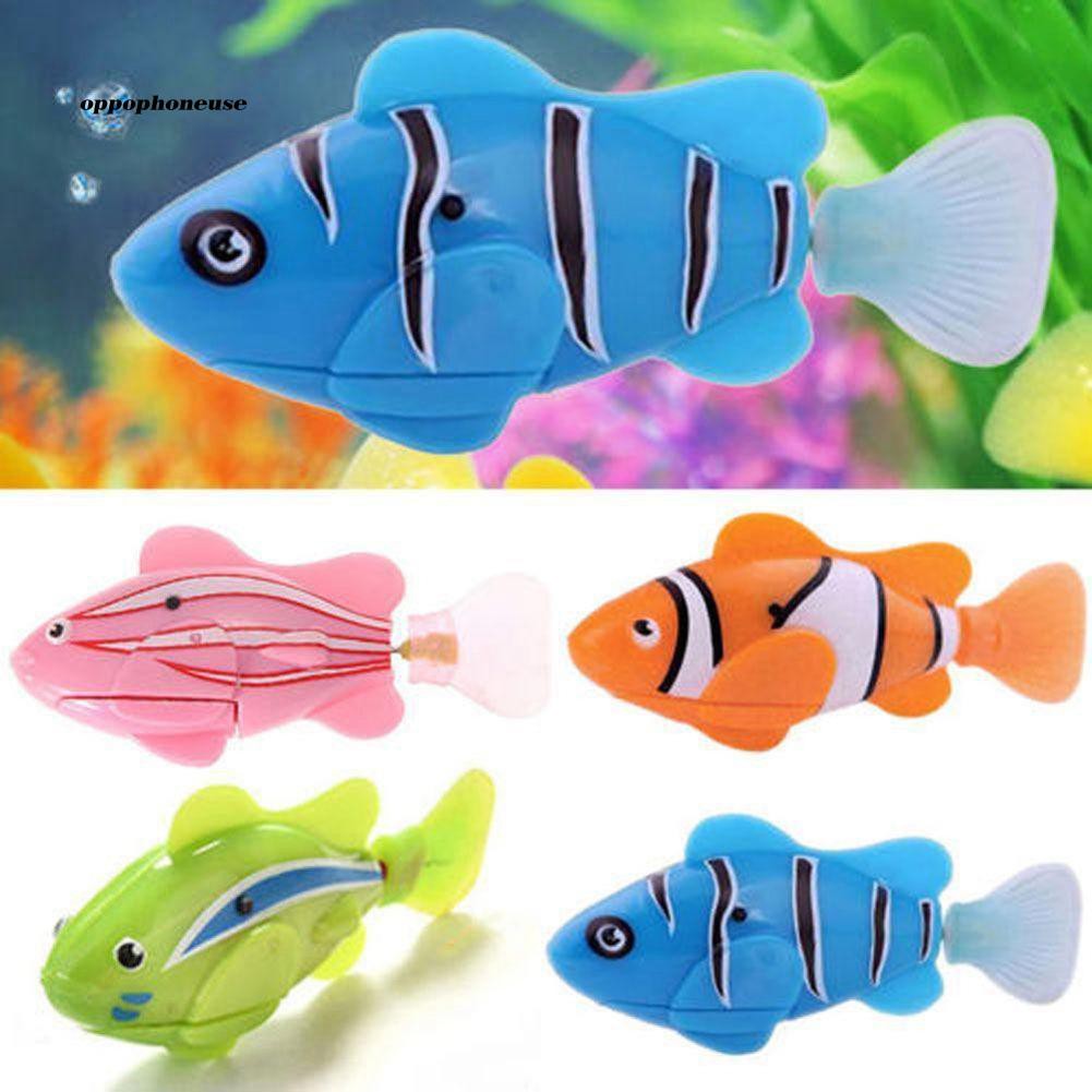 【OPHE】Fashion Swimming Electric Swim Robot Fish Activated Battery Powered Kids Toy