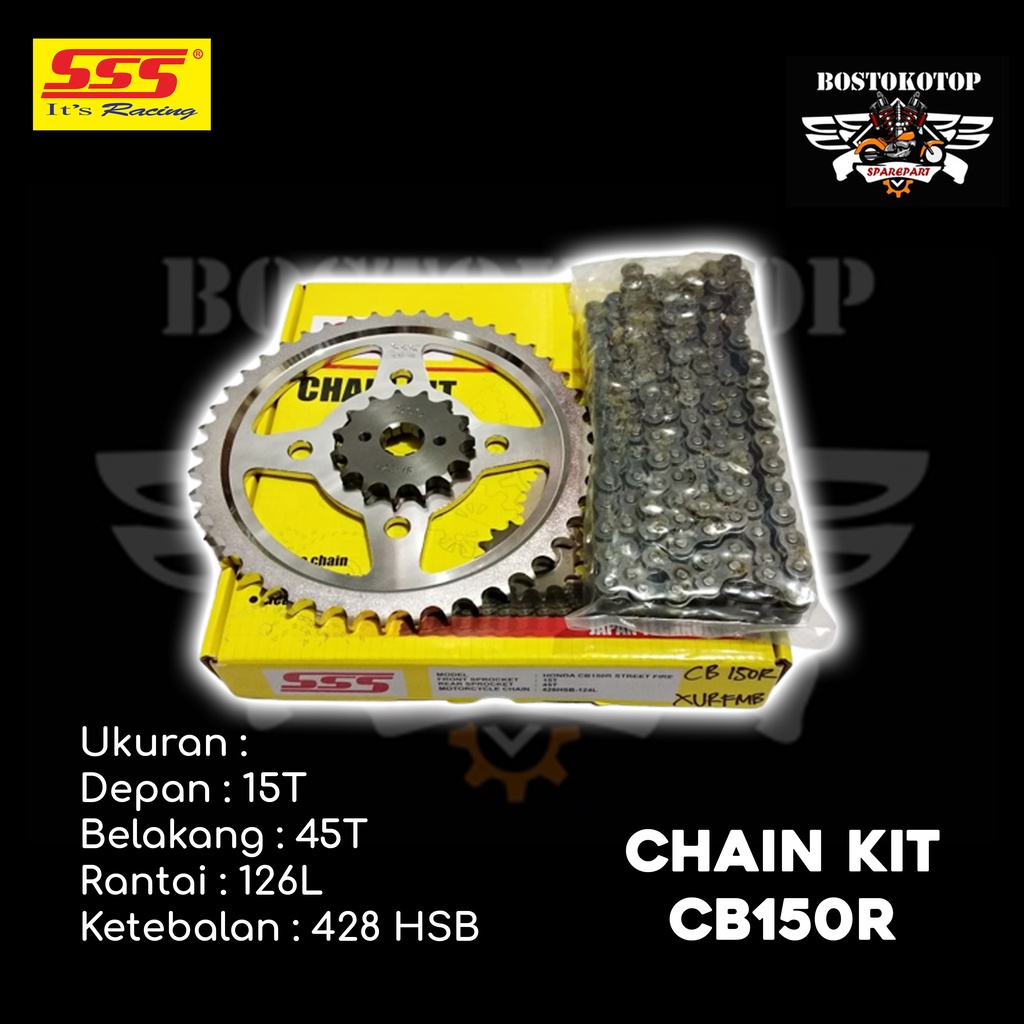 Sss Chain Kit Gear Gear Set Honda CB150R CBR 150 Old 4 Hole Chain