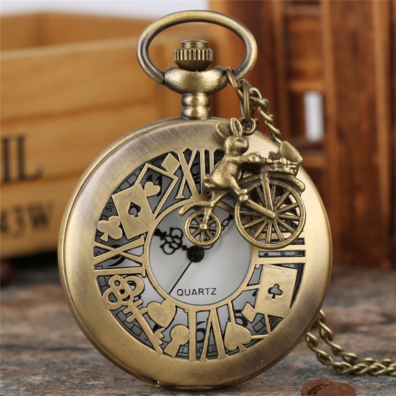 Vintage Alice In Wonderland Rabbit Women Lady Quartz Pocket Watch Necklace Chain Shopee Singapore