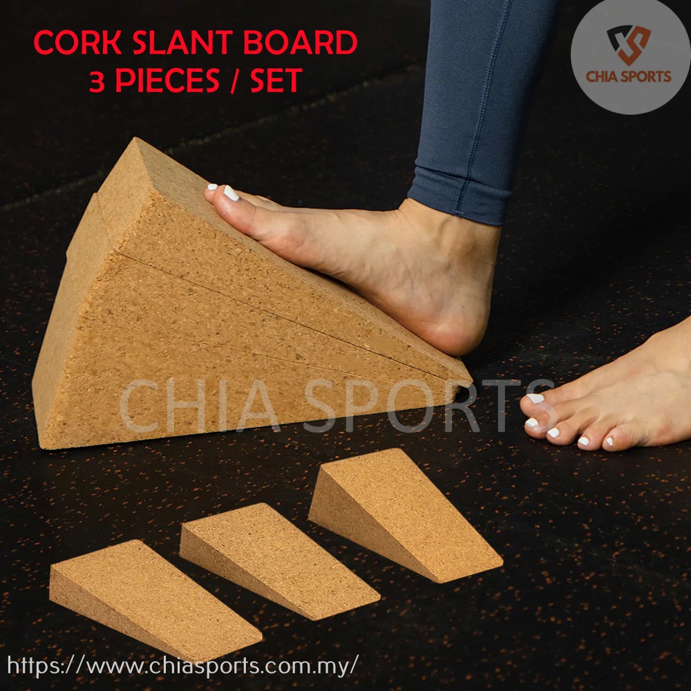 Cork Slant Board 3 Pcs Squat Wedge Blocks Deadlift Block Calf Stretcher ...
