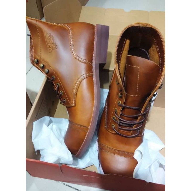 Steel Toe Safety Boots Redwing 8111 Iron Ranger Kasut Red wing 8111 Red Wing Shoe