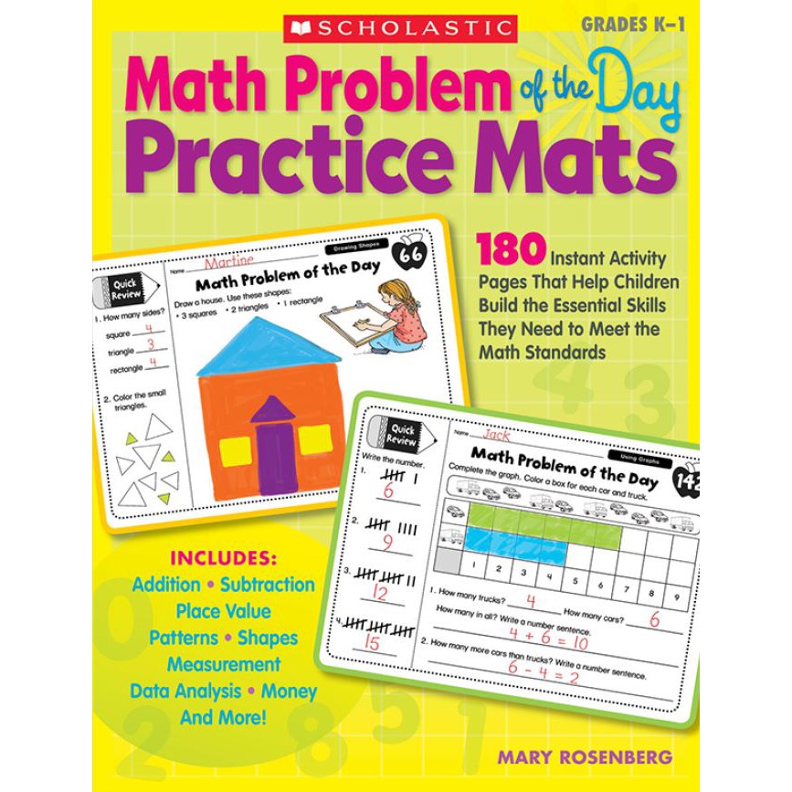 US Scholastic Math Problem Of The Day (Black & White) Printed Worksheet ...