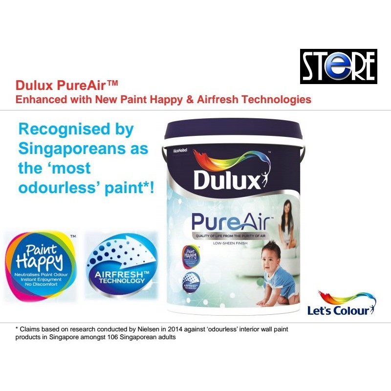 Dulux PureAir Odourless Air Purifying Paint 5L (Mould and Fungus