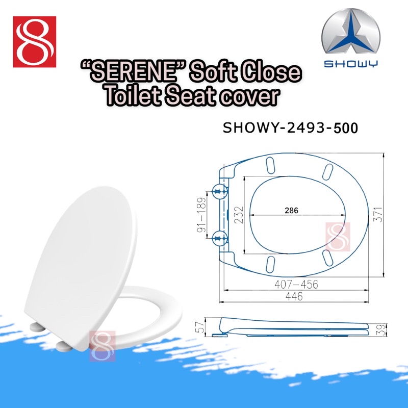 SHOWY High quality U shape Soft closing toilet seat cover Shopee
