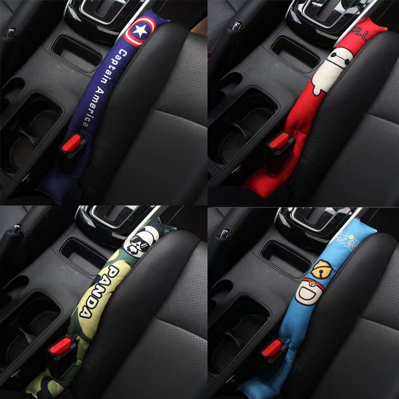 Cartoon Car Seat Plug Seam Strip Cotton Linen Stopper Creative Leak-Proof Anti-Dropping Street Wear Interior Clip Gap Filling Use Decoration Accessories