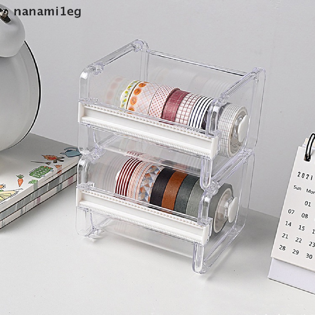 New Masking Tape Cutter Washi Tape Storage Organizer Cutter Office Tape