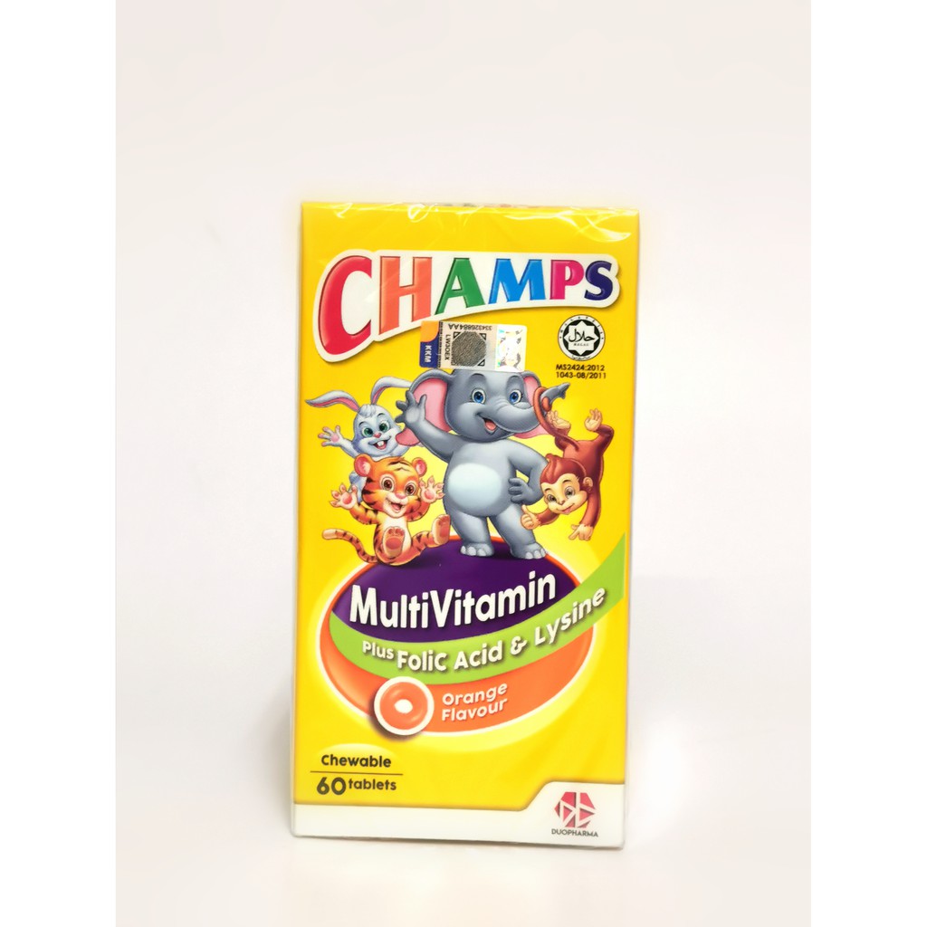 Champs Multivitamin Plus Foloc Acid & Lysine 60's (Exp:12/2025 ...