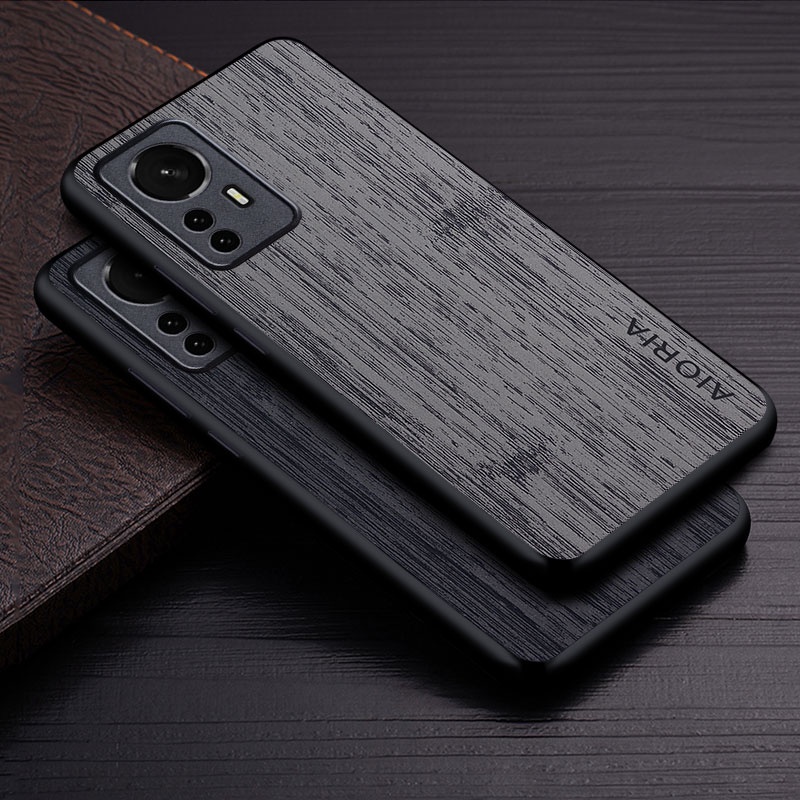 Case for Xiaomi Mi 12 Ultra Pro funda 5G bamboo wood pattern Leather Phone cover Luxury coque
