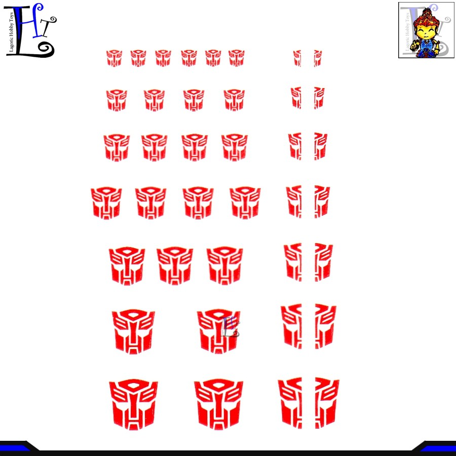 Transformers Logo Decal Sticker Label Sticker LH08 [Autobot] | Shopee ...