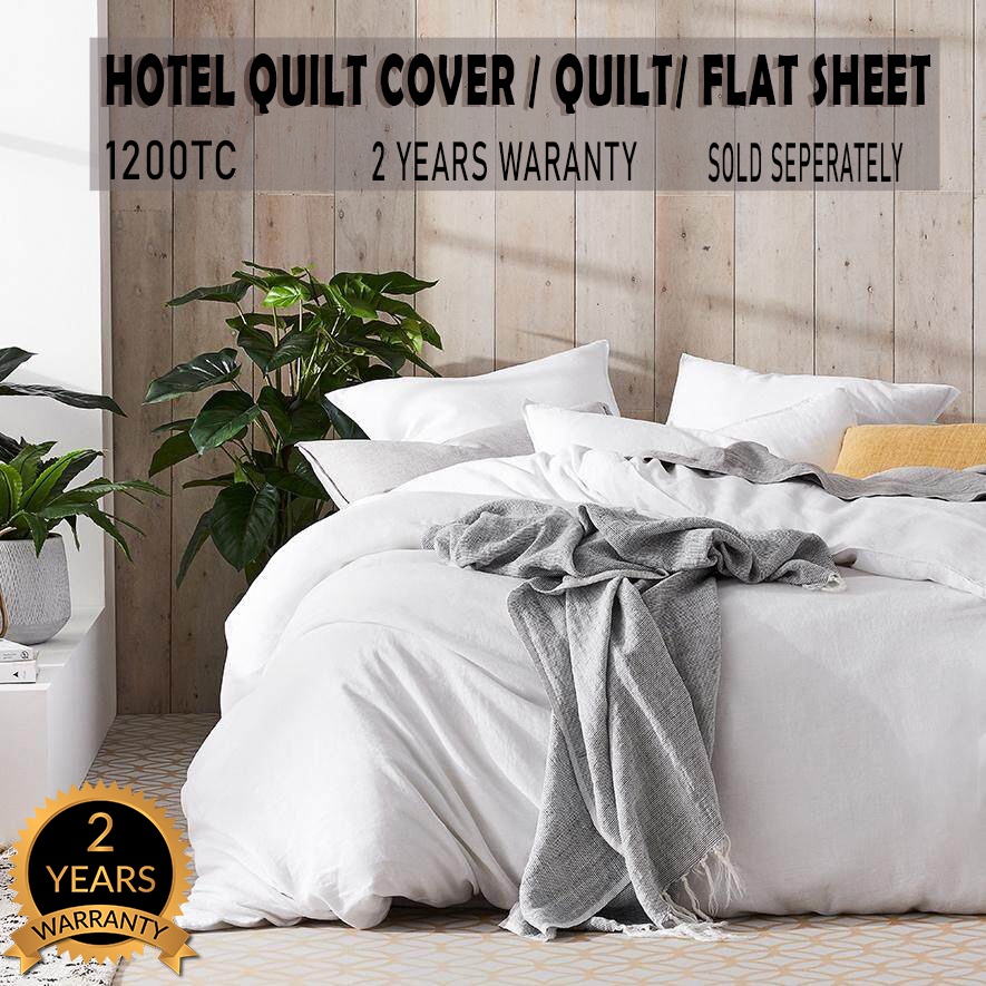 2 Year Warranty 1200TC Fivestar Hotel Comforter/ Quilt Cover / Flat