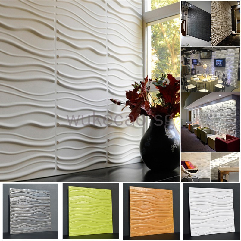 PE Foam 3D Gule Wall Stickers Wave Brick Waterproof Self Adhesive ...