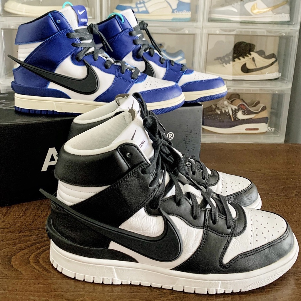 NIKE Ambush X Dunk Joint Name High Top Sneakers Black and White