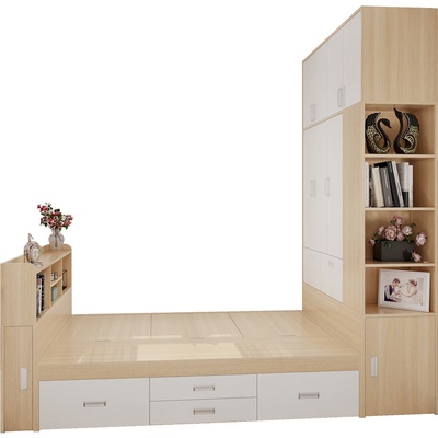 Customize Tatami Bed Frame with Wardrobe Combination Multifunctional ...