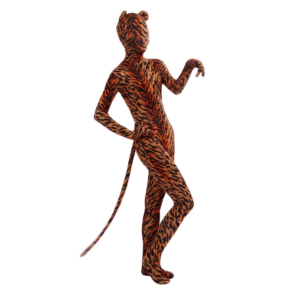 Ailuowe Tiger Zentai Cosplay Costume Animal Tiger Cosplay Costume Zenta ...