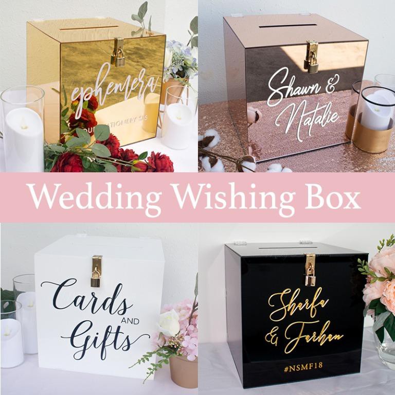 Customised Wedding Wishing Well Box Personalised Ang bao box Money