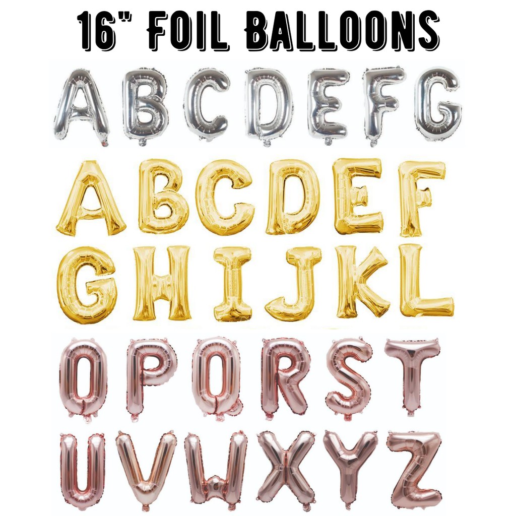 [SG Stock] 16inch Alphabet Number Foil Balloons Party Decoration Events ...