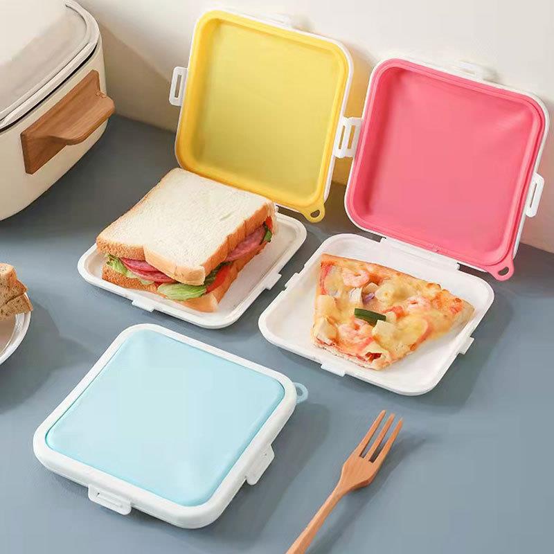 Sandwich Bread Preservation Box Office Worker Student Silicone Portable ...