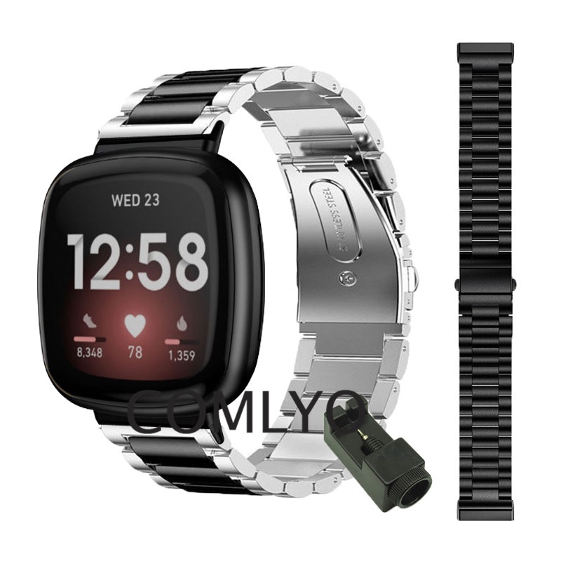 Fit for Fitbit Versa 3 4 Sense 2 Strap Metal Watch Band Stainless Steel Bracelet Korean Wrist Strap Shopee Singapore