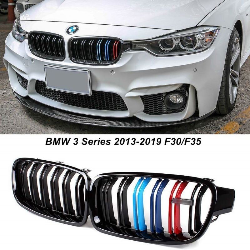 BMW 3 Series / 5 Series Front Grille M color 1 Pair Double Slat Line ...
