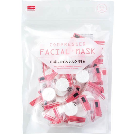 Daiso Japan] compressed diy facial mask 35 pieces
