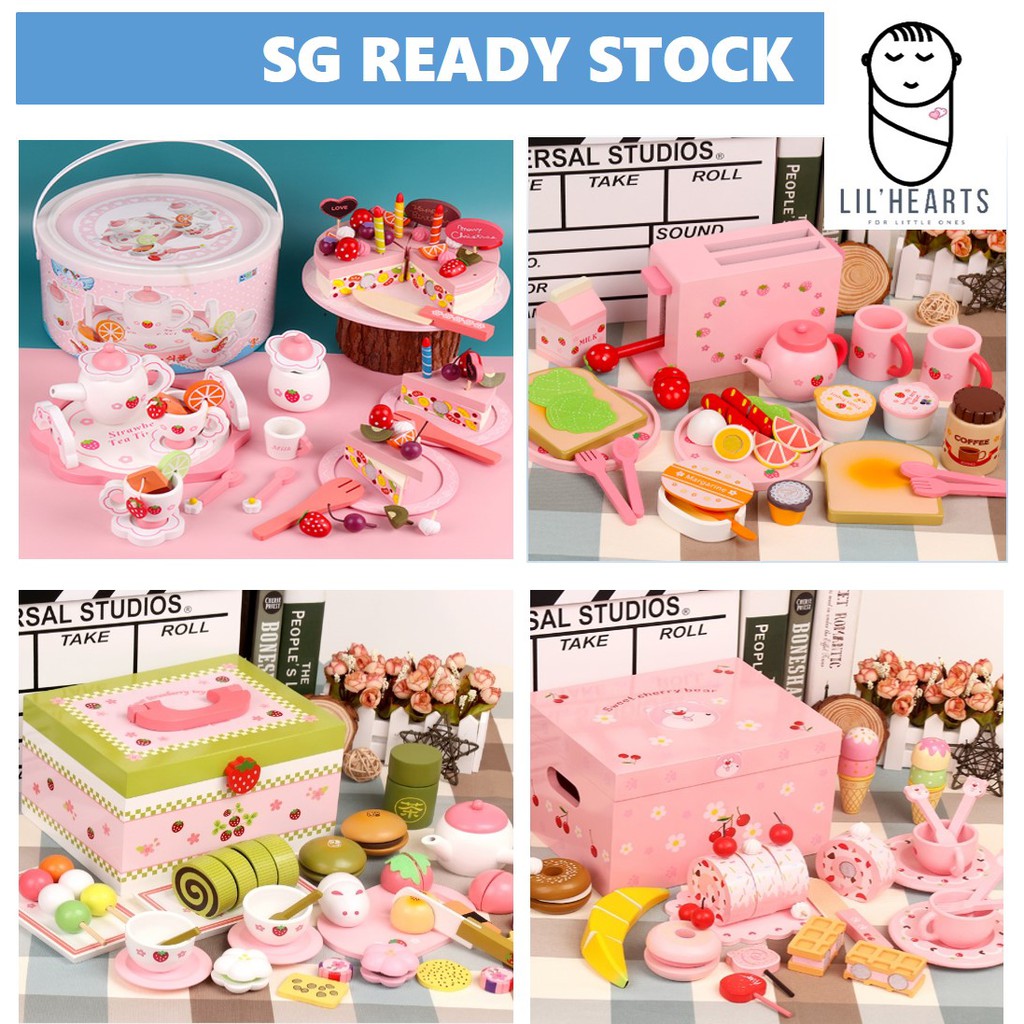 Tea / Cake Party Pretend Play Wooden Toy Sets