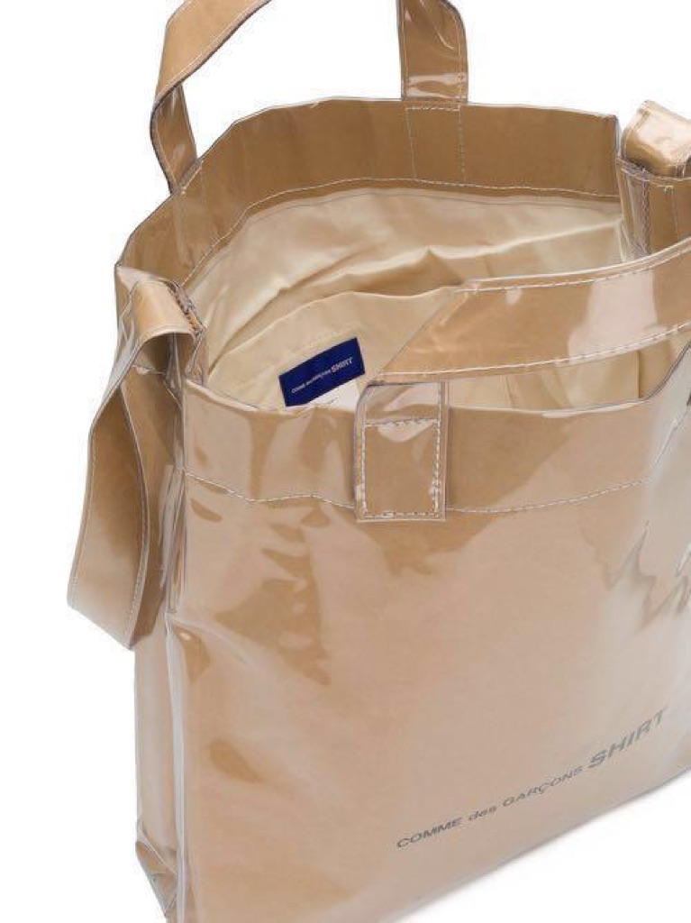 COMME DES GARcONS SHIRT PVC Paper Tote Bag Shopee Singapore