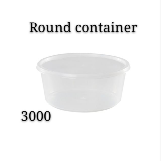 Round container 3000 food container microwave disposable container ...