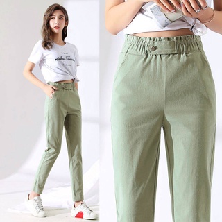 Ice Silk Harlan Pants for Women 2023 New Summer Thin Crop Casual Pants for  Mom Pants Loose Large