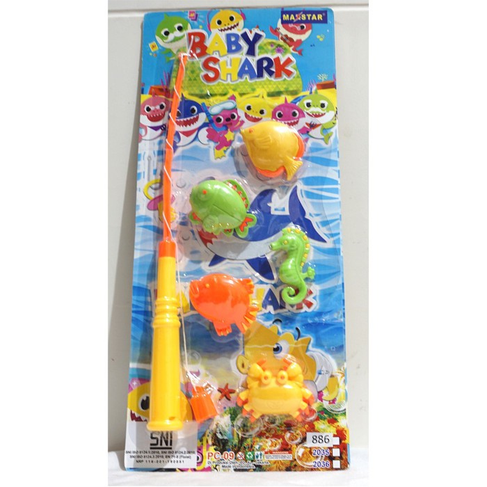 Baby shark Toy fishing Rod baby shark fish model fishing Rod System