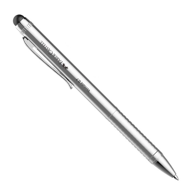 Faber-Castell Ballpoint Stylus Pen Vernate Silver Metalic - Gambar 2