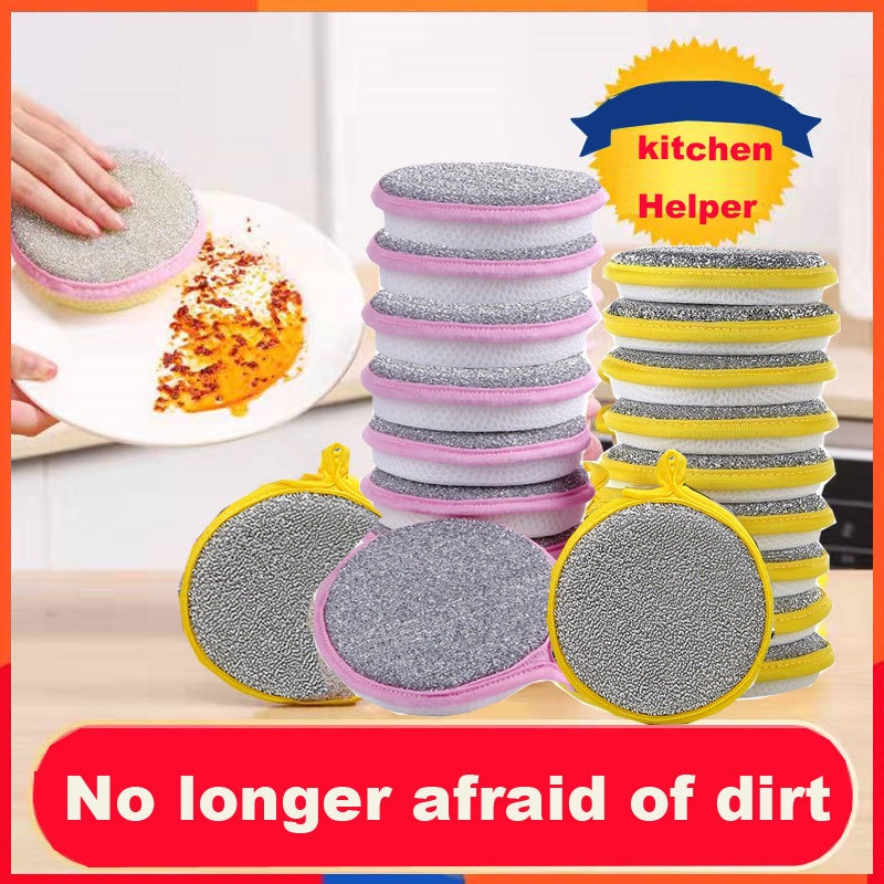 5PCS Creative Sponge Wipe Kitchen Dishwashing Cloth Hundred Cleaning ...