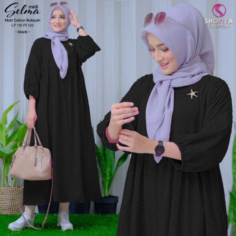 Selma midi dress ori Labeled With Megastore | Shopee Singapore