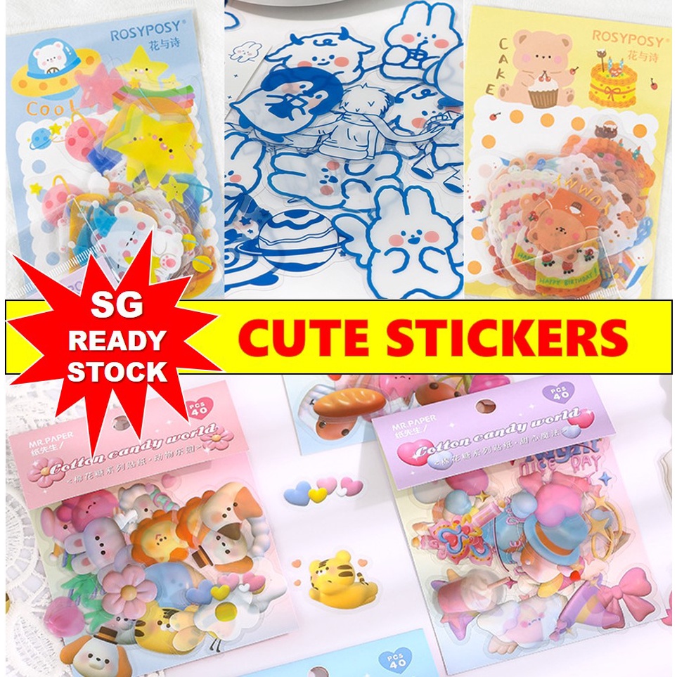 SG READY STOCK] Premium Cute Stickers Children Birthday Gift Cartoon ...
