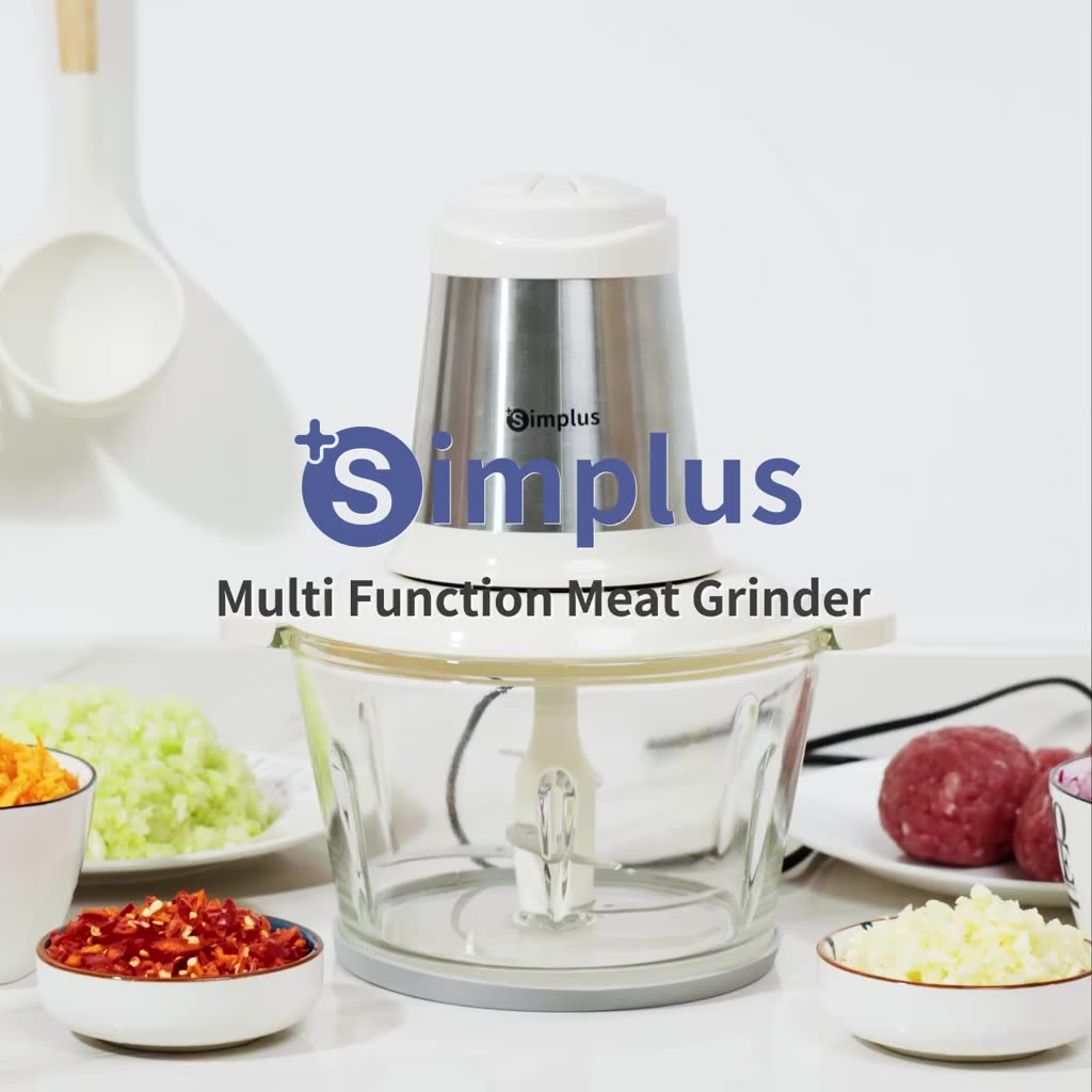 Simplus 2L Food Processor | 300W Powerful Motor | 2 Adjustable Speed ...