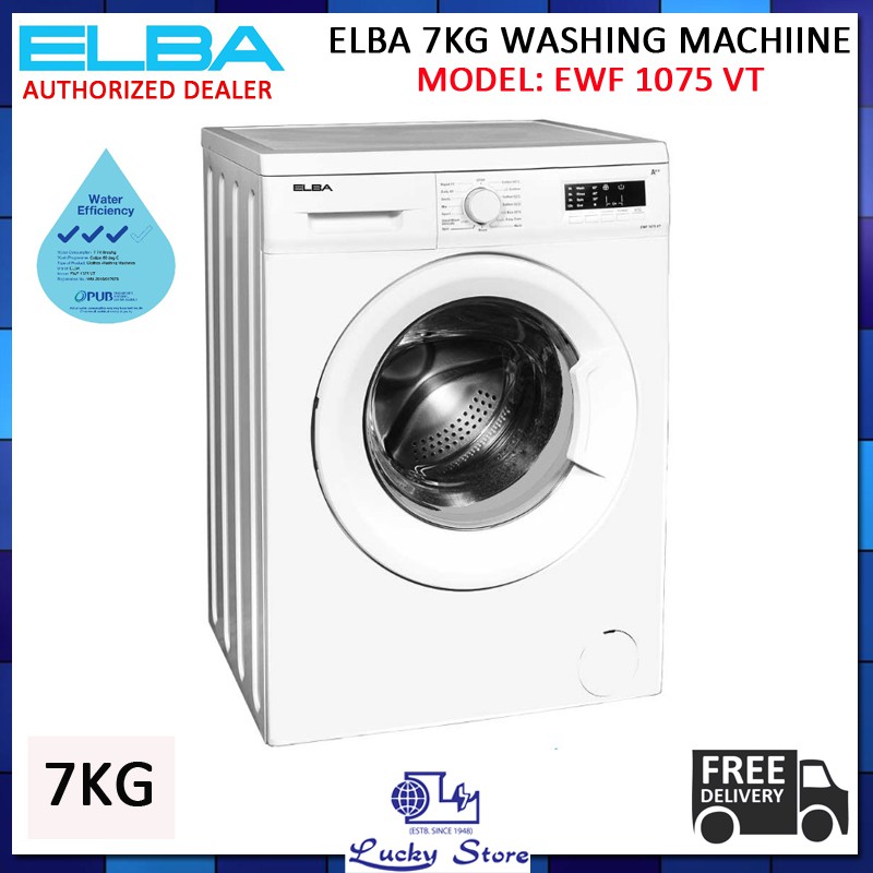 ELBA EWF1075VT 7KG FRONT LOAD WASHING MACHINE, 1000RPM, FREE DELIVERY ...