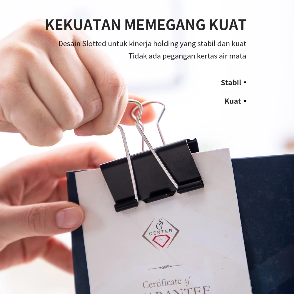Deli Binderr Clip 41Mm bebas karat dilapisi oleh eletroforesis (200) E38562 - Gambar 4