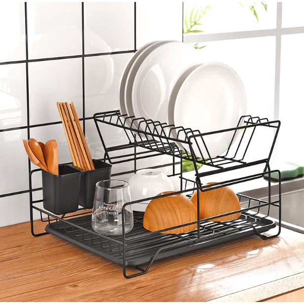 [SGMEGAMALL] Kitchen drain rack rack wire cutlery dish rack multi ...