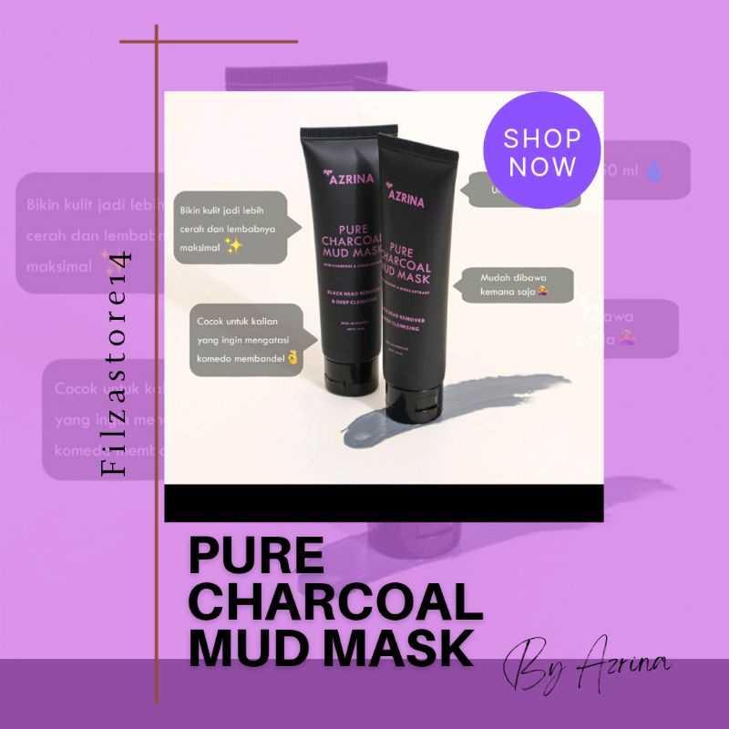 !! Azrina PURE CHARCOAL MUD MASK (FREE GIFT Comedo MASK) | Shopee Singapore