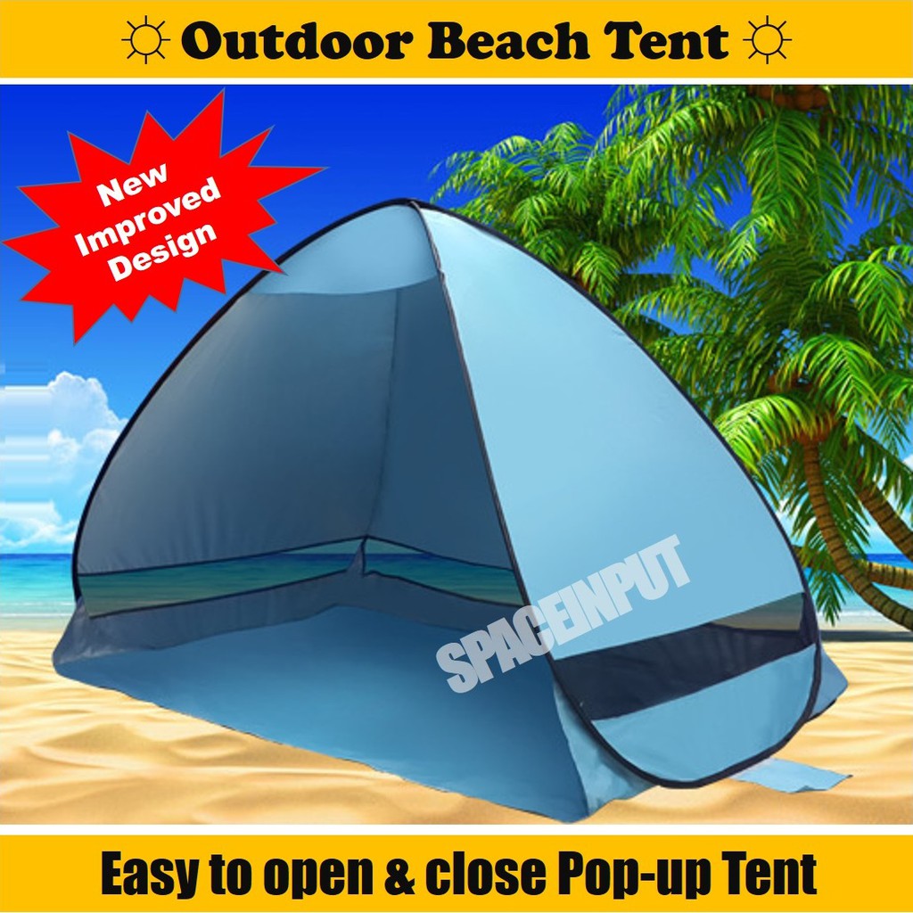 ★IMPROVED DESIGN AND COLOURS★ Outdoor Portable Pop Up Beach Tent ...