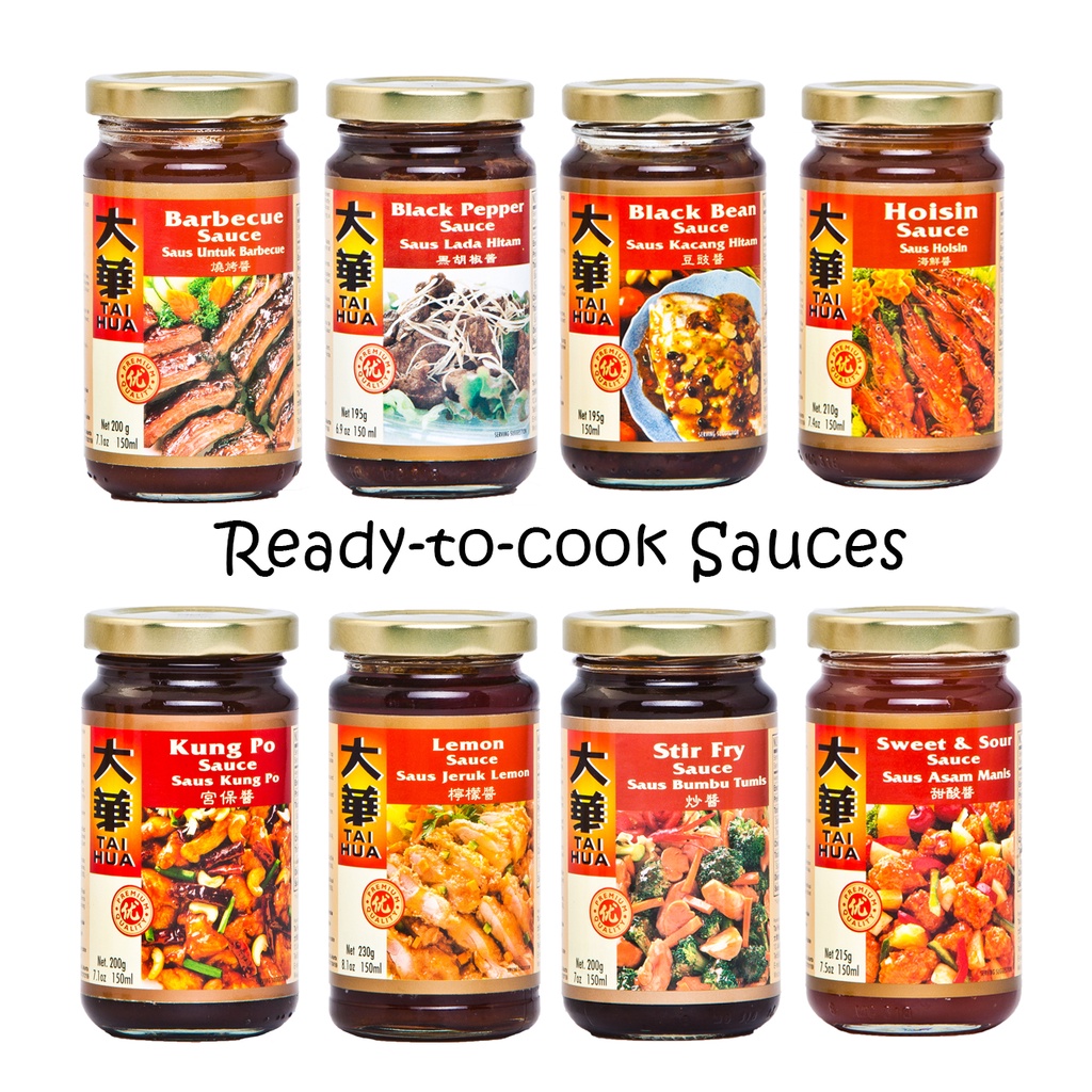 Tai Hua ReadytoCook Sauces (Barbecue, Black Pepper, Hoisin, Kung Po