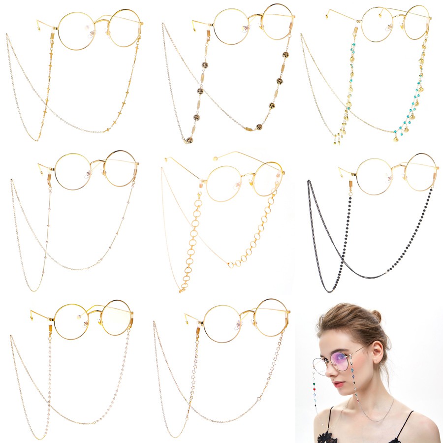 14 Styles Fashion Eyewear Strap Reading Glasses Hanging Chain ...