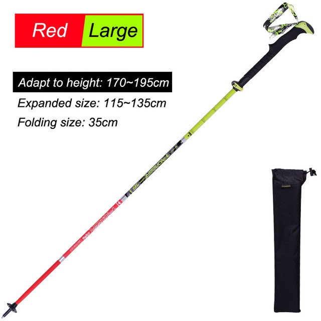 Pioneer Ultralight Carbon Fiber Trekking Pole Collapsible Trail