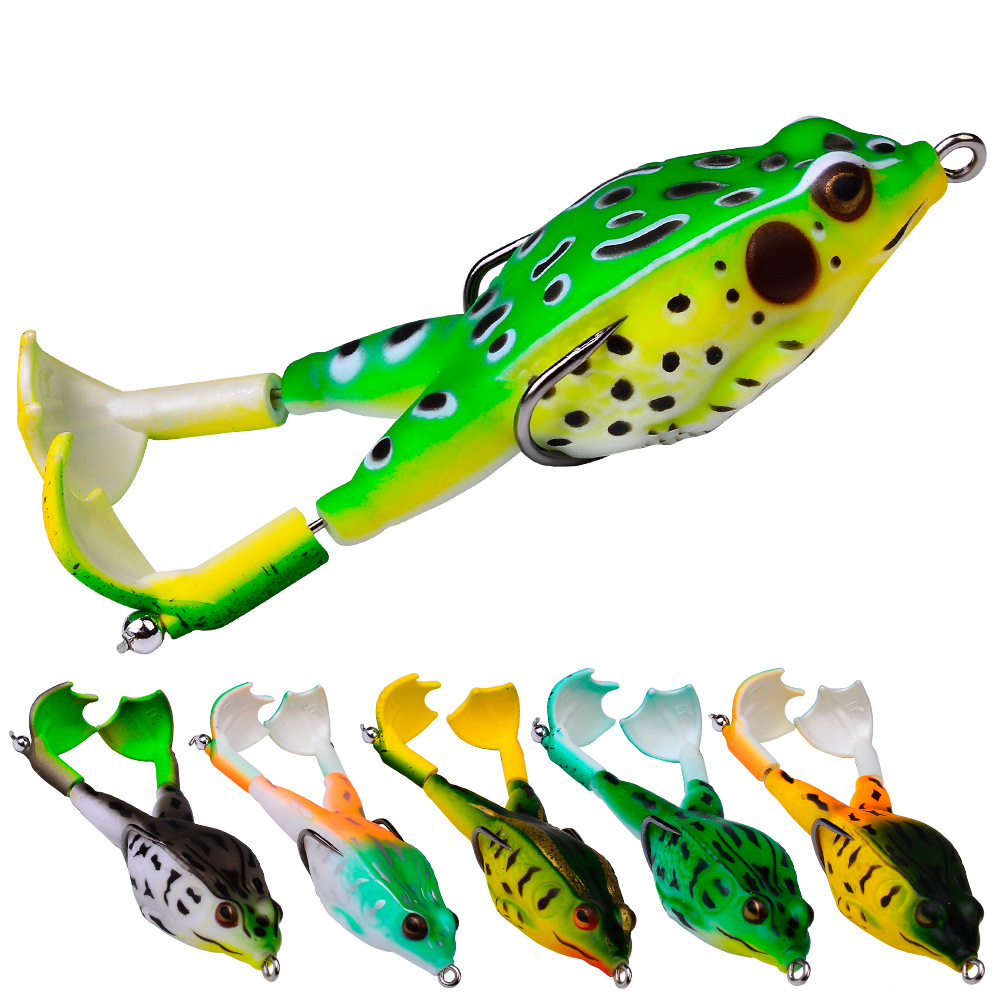 Popper Soft Plastic Frog Fishing Lure 13.5g/9.5cm Thunder Frog Fishing Bait  Jigging Baits Lures Fishing Accessories FR031
